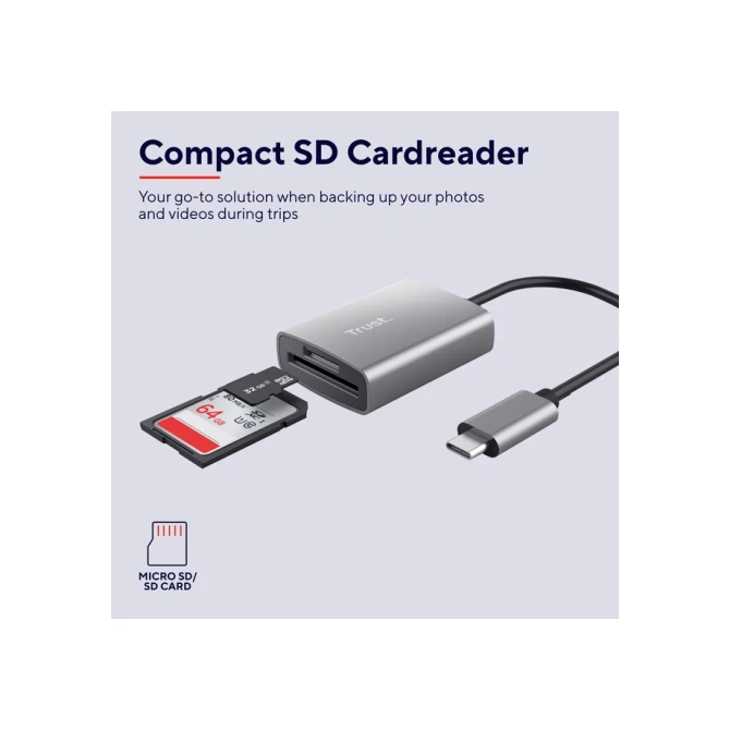 Kaartlezer micro SD Trust Dalyx USB-C