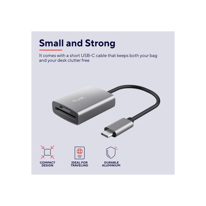 Kaartlezer micro SD Trust Dalyx USB-C