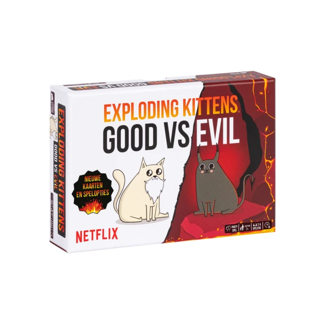 Kaartspel Exploding Kittens good vs evil