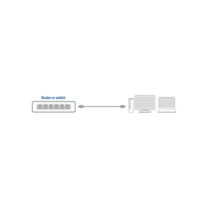 Kabel ACT CAT6 Network koper 0.9 meter zwart