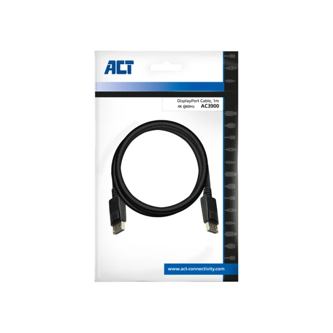Kabel ACT DisplayPort 1 meter zwart