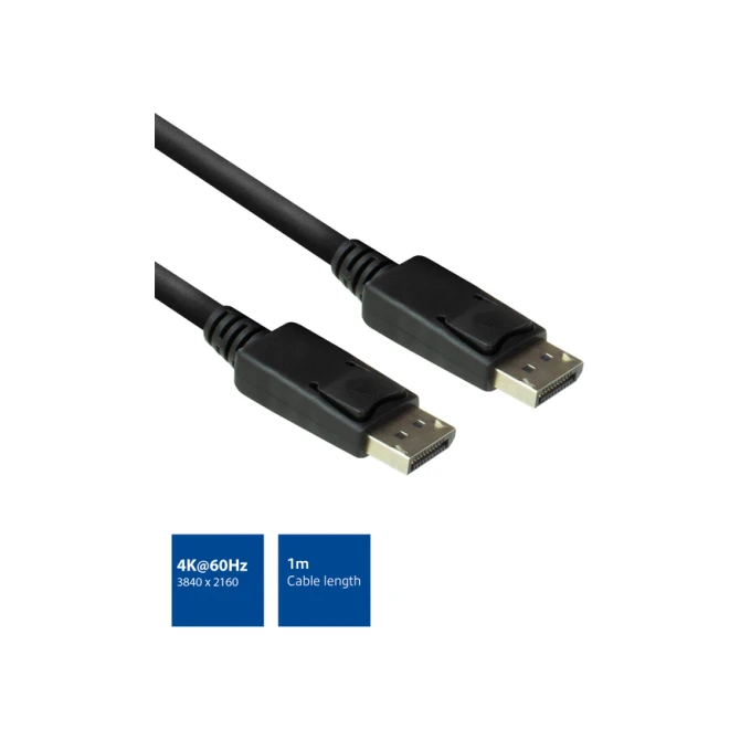 Kabel ACT DisplayPort 1 meter zwart
