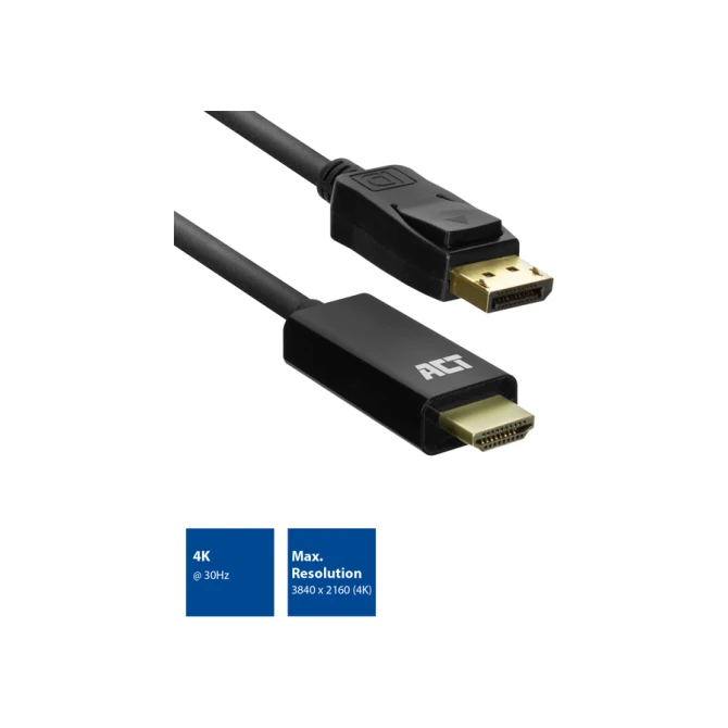 Kabel ACT DisplayPort naar HDMI 1,8 meter