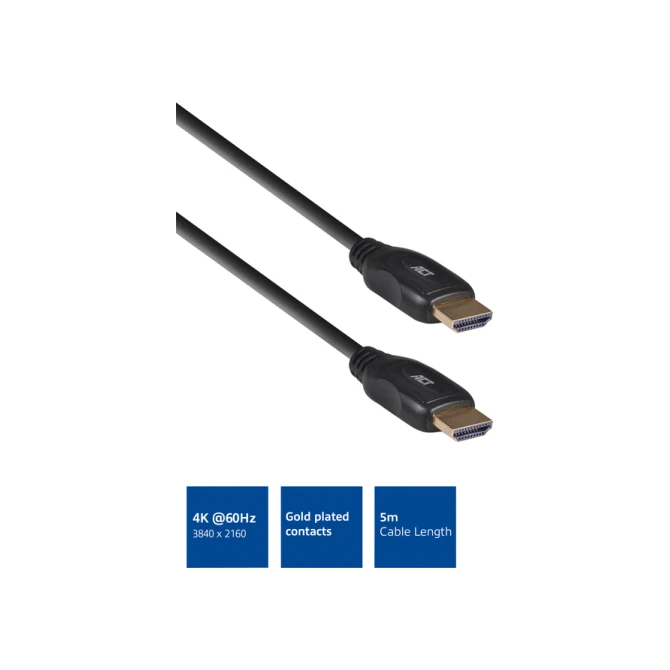 Kabel ACT HDMI High Speed type 1.4 5 meter