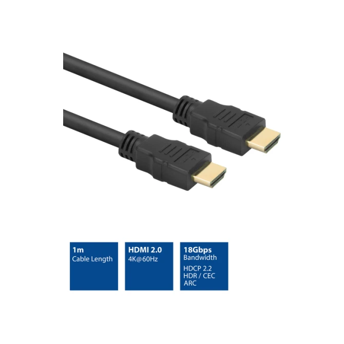 Kabel ACT HS v2.0 HDMI-A male - HDMI-A male (AWG30) 1 meter