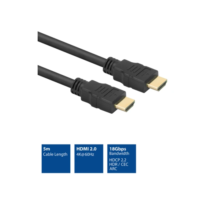 Kabel ACT HS v2.0 HDMI-A male - HDMI-A male (AWG30) 5 meter