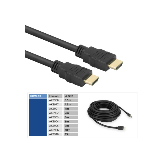 Kabel ACT HS v2.0 HDMI-A male - HDMI-A male (AWG30) 5 meter