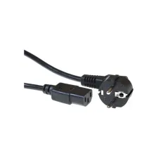 Kabel ACT Netsnoer CEE 7/7 male - C13 zwart 3 meter