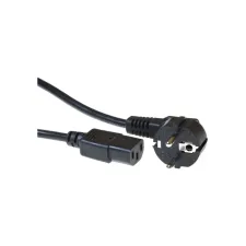 Kabel ACT STROOM C13 recht - CEE7/7 zwart 2.0 meter