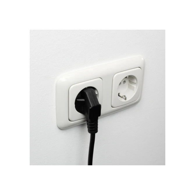 Kabel ACT STROOM C13 recht - CEE7/7 zwart 2.0 meter