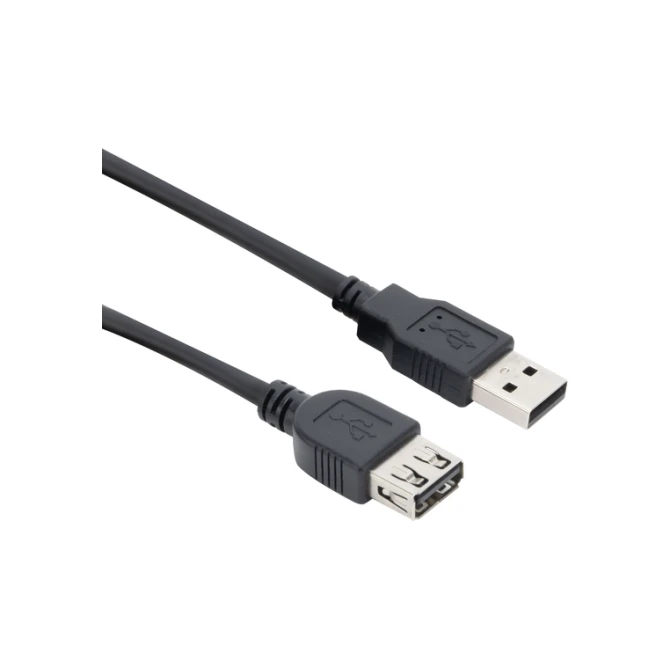 Kabel ACT USB 2.0 A male - USB A female zwart 0.5 meter