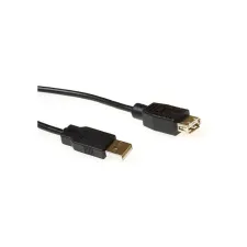 Kabel ACT USB 2.0 M/V zwart 1.8 meter