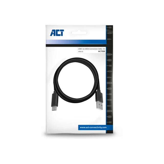 Kabel ACT USB 2.0 USB-A naar USB-C 1 meter