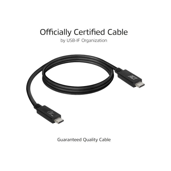 Kabel ACT USB 3.2 USB-C USB-IF gecertificeerd 1 meter
