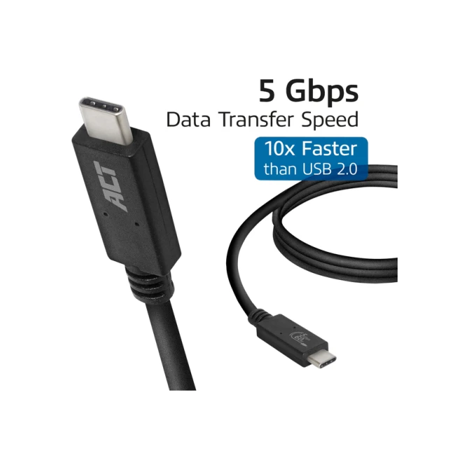 Kabel ACT USB 3.2 USB-C USB-IF gecertificeerd 2 meter Kabel ACT USB 3.2 USB-C USB-IF gecertificeerd 2 meter