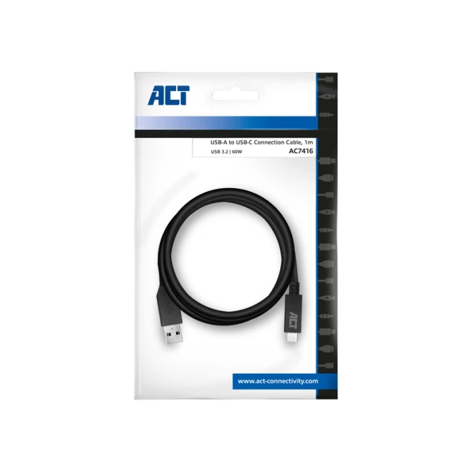 Kabel ACT USB A 3.2 naar USB-C 1 meter