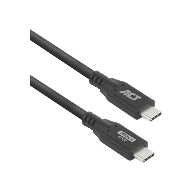 Kabel ACT USB-C 3.2 GEN.2 M/M zwart 2 meter