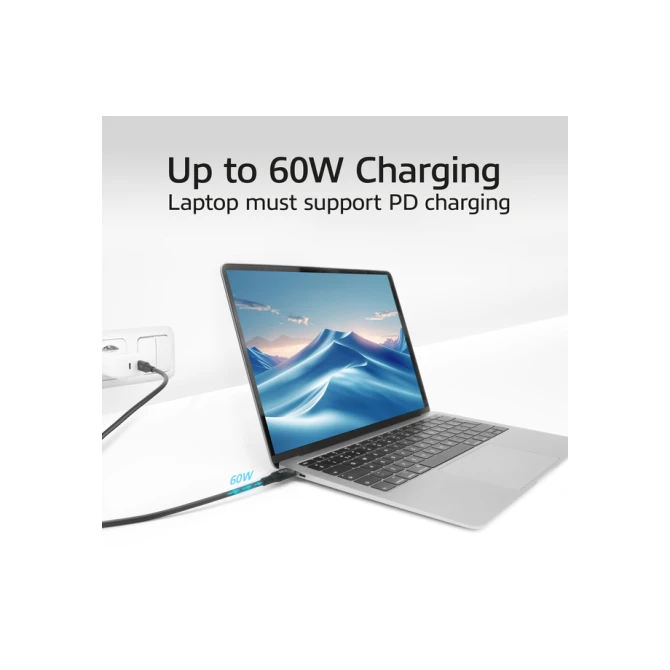 Kabel ACT USB-C 3.2 GEN.2 M/M zwart 2 meter
