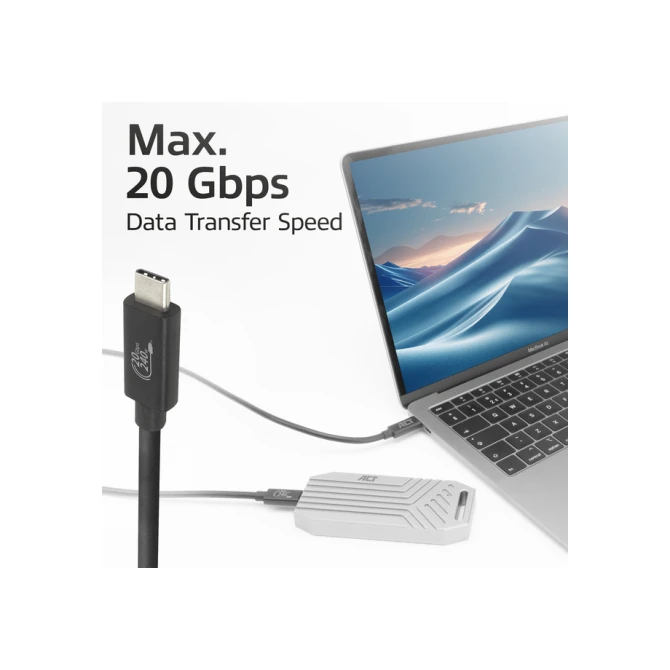 Kabel ACT USB-C 4.0 20Gbps Thunderbolt 3 2m