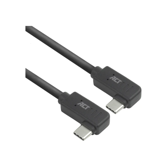Kabel ACT USB-C hoek links/rechts 10Gbps 1m