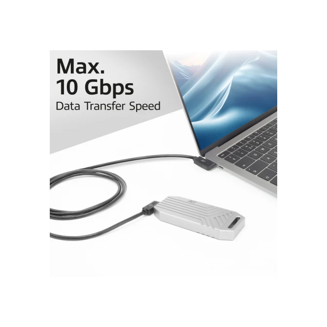 Kabel ACT USB-C hoek links/rechts 10Gbps 2m