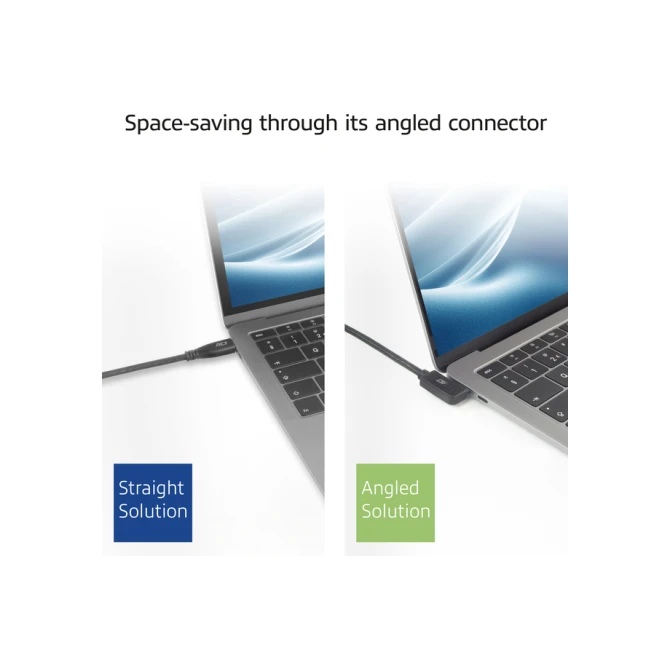 Kabel ACT USB-C hoek links/rechts USB-C hoek boven/beneden 10Gbps 1m