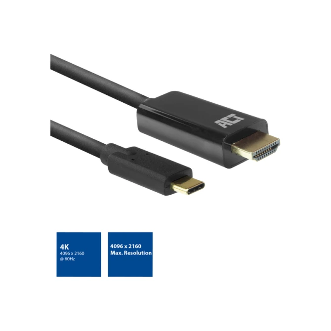 Kabel ACT USB-C naar HDMI 60Hz  2 meter