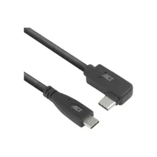 Kabel ACT USB-C standaard naar USB-C hoek 10Gbps 1m Kabel ACT USB-C standaard naar USB-C hoek 10Gbps 1m