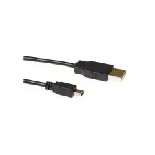 Kabel ACT USB USB mini-B 2.0 M 5pin zwart 1.8 meter