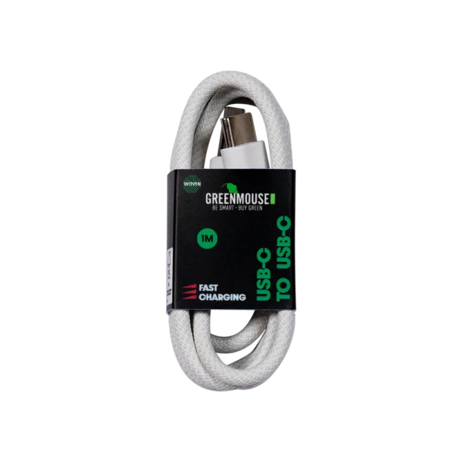 Kabel Green Mouse USB-C to USB-C data Woven 1m
