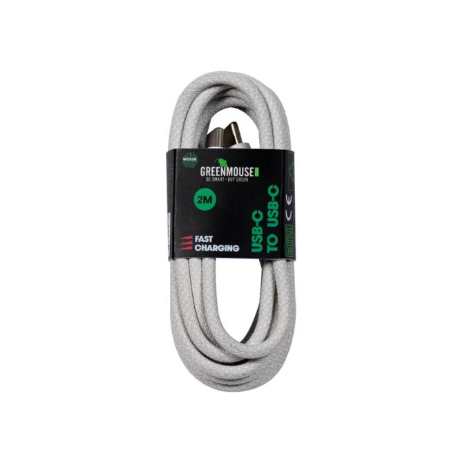 Kabel Green Mouse USB-C to USB-C data Woven 2m