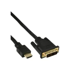 Kabel inLine HDMI DVI 18+1 pin M/M 2 meter zwart