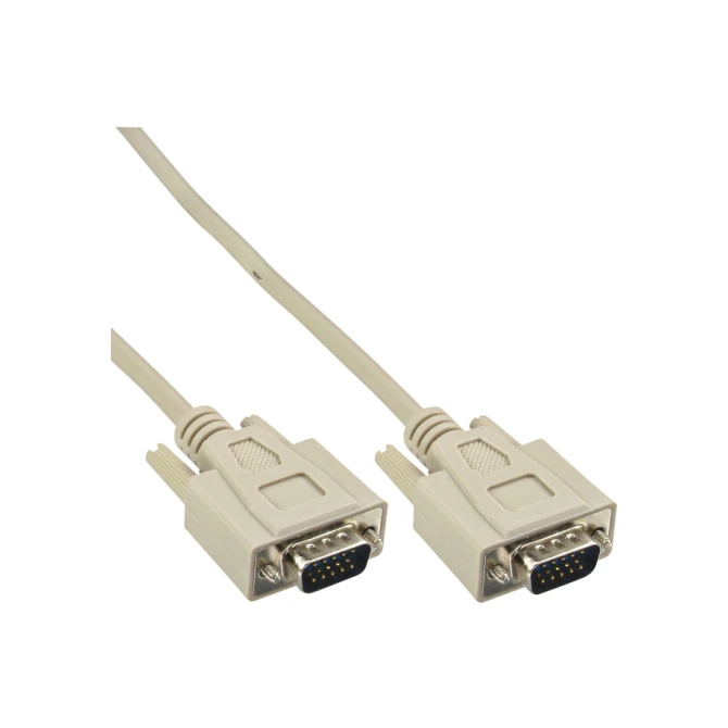 Kabel InLine S VGA 15HD M-M 2 meter beige en grijs