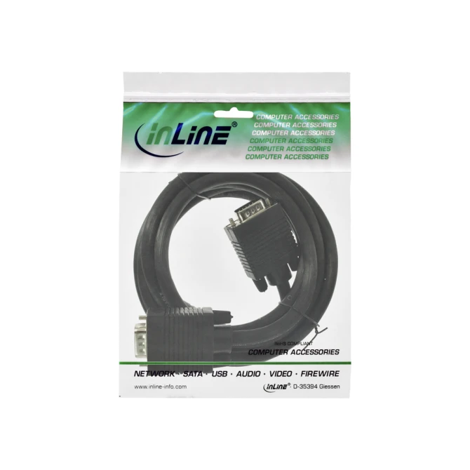 Kabel InLine S VGA 15HD M-M 2 meter zwart