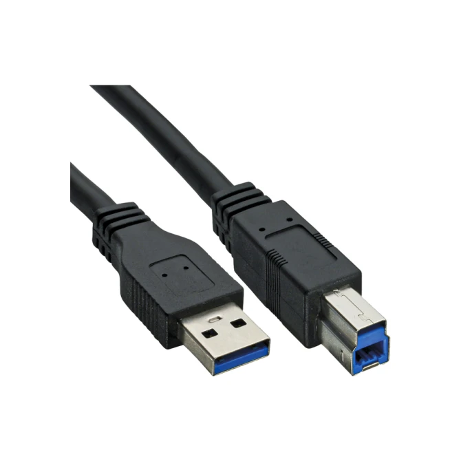 Kabel Inline USB-A USB-B 3.0 M 0.5 meter zwart
