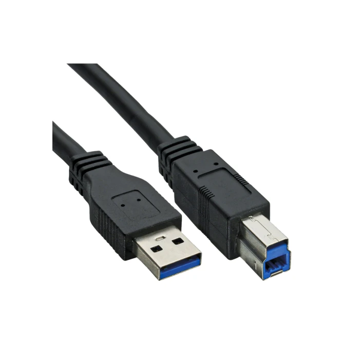 Kabel Inline USB-A USB-B 3.0 M 1.5 meter zwart