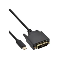 Kabel inLine USB-C DVI 24+1 3.1 1080P M/M 2 meter zwart