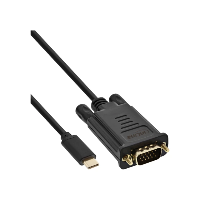 Kabel inLine USB-C VGA 3.1 M/M 2 meter zwart