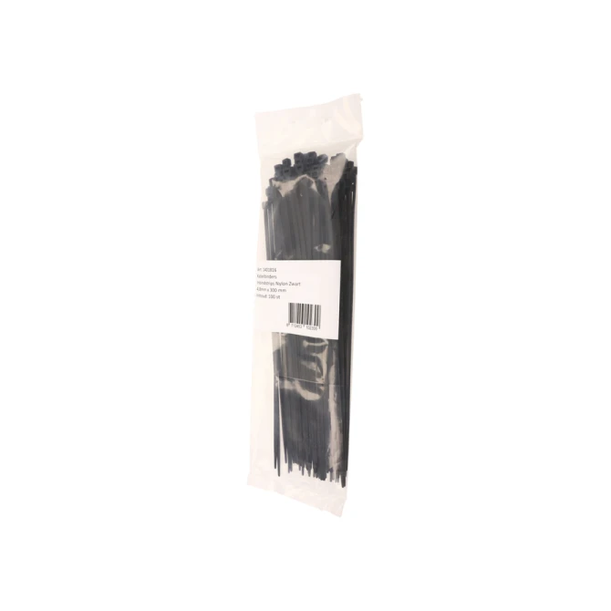 Kabelbinders IEZZY nylon 4.8x300mm D 81mm zwart 100 stuks