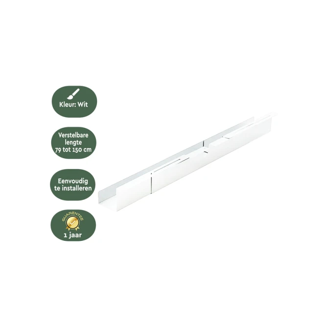 Kabelgoot BRASQ verstelbaar 75-150cm CT100 wit