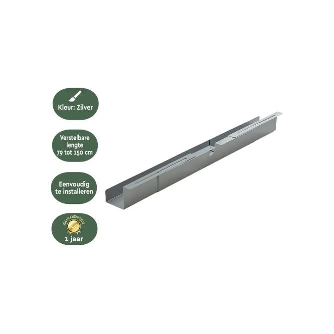 Kabelgoot BRASQ verstelbaar 75-150cm CT100 zilver