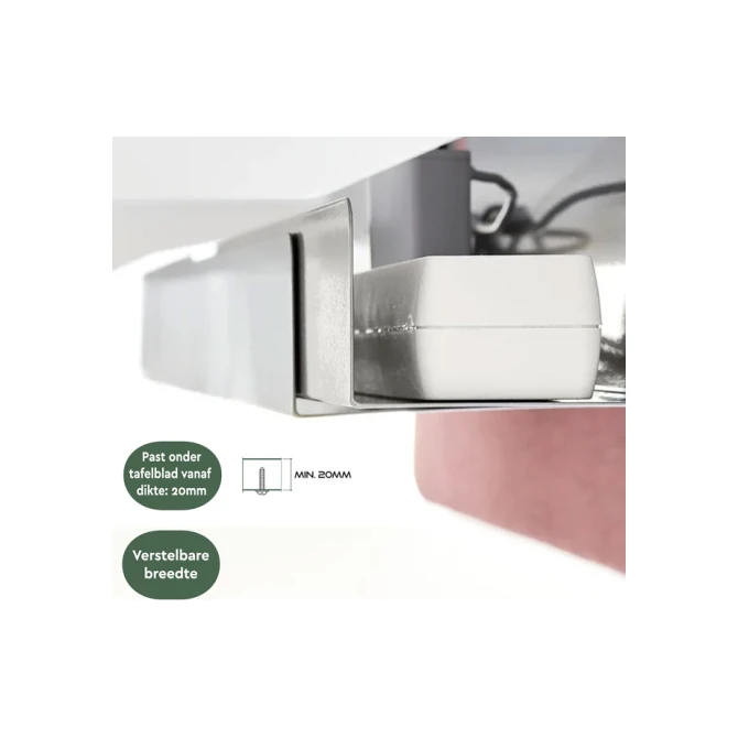 Kabelgoot BRASQ verstelbaar 75-150cm CT100 zilver