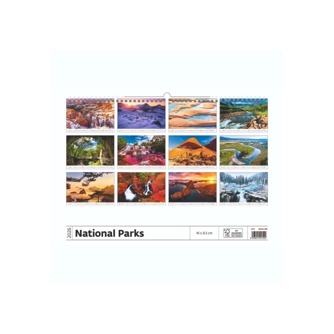 Kalender 2027 Helma 365 31.5x45cm Nationale parken