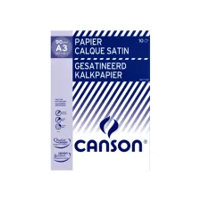 Kalkpapier Canson gesatineerd 10vel 90gr A3 doorschijnend