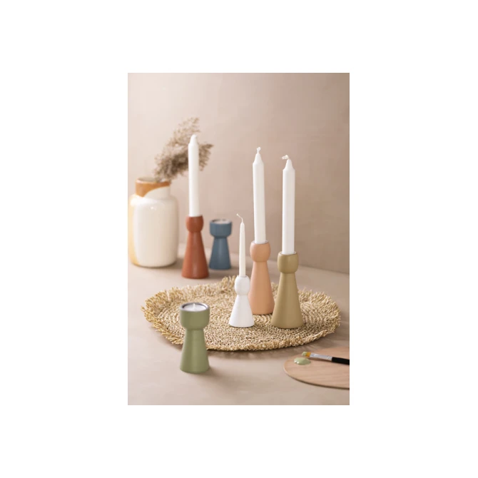 Kandelaar Creativ Company hout conisch 14.5cm