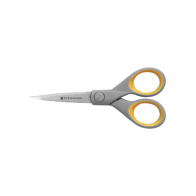 Kantoorschaar Westcott 130mm met softgrip titanium