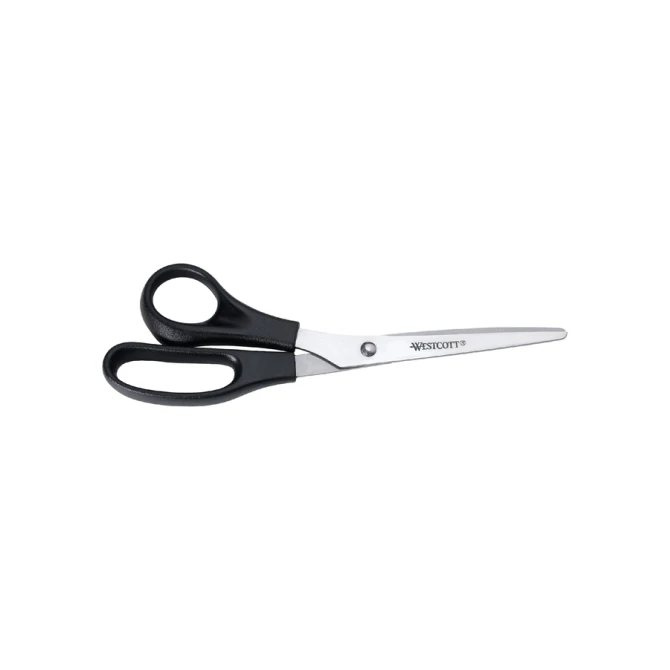 Kantoorschaar Westcott 210mm met kunststof grip linkshandig rvs