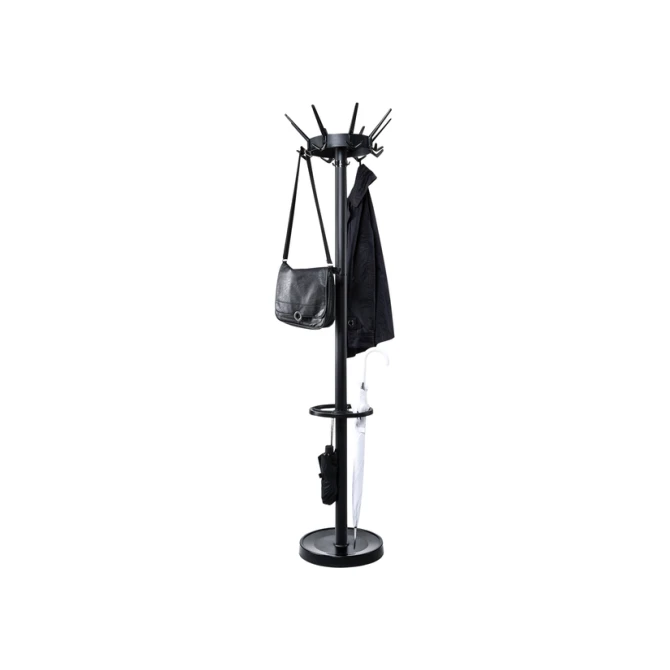 Kapstok MAUL Caligo staand 175cm 32 haken zwart RAL9004