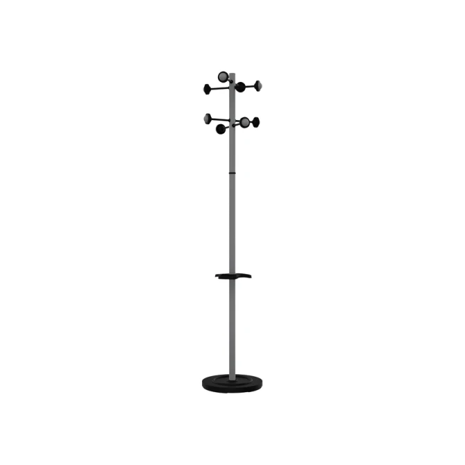 Kapstok Unilux Accueil staand metallic grijs