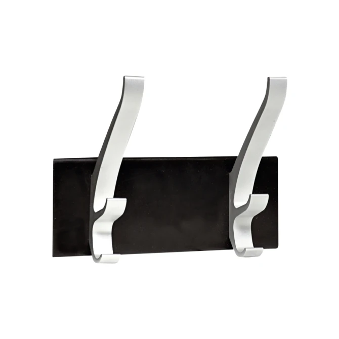 Kapstok Unilux wand Cypres 2 haken metallic grijs